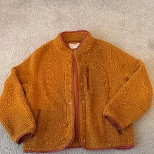 Universal Thread Women's Sherpa Jacket - Mustard